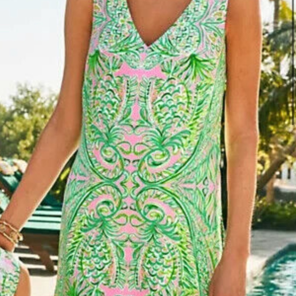 Lily Pulitzer Green and Pink Ronnie Dress/Romper